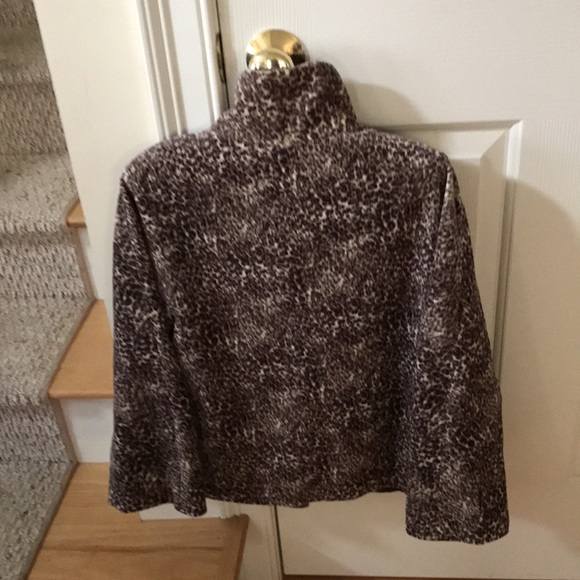 Talbots 8p velvet animal print jacket fully lined - Picture 5 of 6